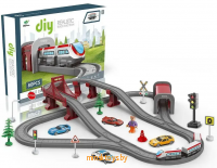 Железная дорога детская - Junfa с ландшафтным дизайном 80 деталей, WB-00846