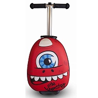 Самокат-чемодан Монстр, красный, мини