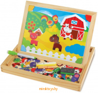 Бизи-чемоданчик - Животные, двухсторонняя доска для рисования, Mapacha 76839