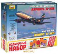 Сборная модель 7003ПН - Гражданский авиалайнер Аэробус А-320, Звезда