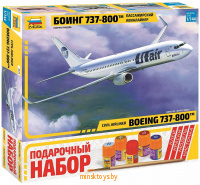 Пассажирский авиалайнер Боинг 737-800™, Подарочный набор Звезда 7019ПН