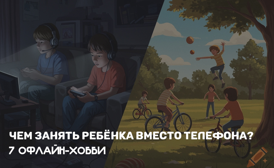 Чем занять ребёнка вместо телефона: 7 офлайн-хобби, которые реально работают Чем занять ребёнка вместо телефона: 7 офлайн-хобби, которые реально работают