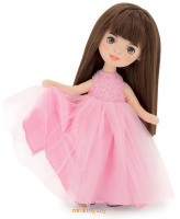 Мягкая игрушка - Кукла Sophie в розовом платье с розочками 32 см, Orange SS03-03