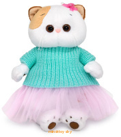 Игрушка мягкая - Кошка Ли-Ли в вязаной кофте 27 см, Budi Basa LK27-083