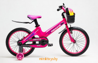 Детский велосипед - Delta Prestige, 18" (розовый) с магниевой рамой - Minsktoys.by