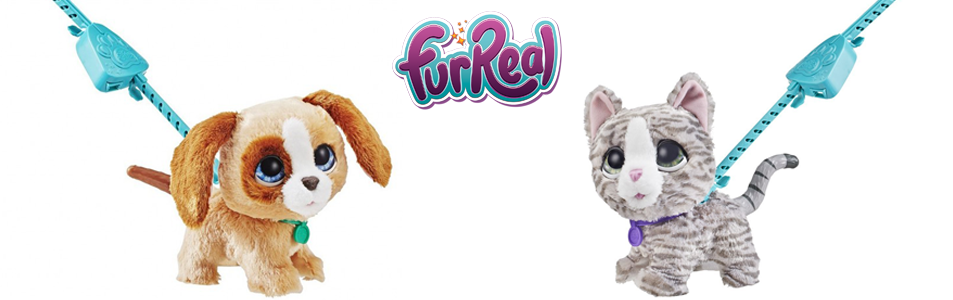 Собачка и кошка на поводке от Hasbro